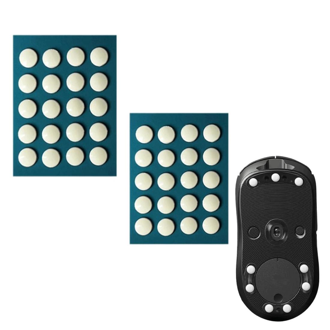 【TOUFEIYUAN】マウスソール 汎用 円形 滑り止め 超低摩擦 40粒入り 直経6mm ゲーミングマウス ，高耐久 マウスフィート交換用 ラウンドエッジ 超低摩擦マウス移動改善汎用マウスソール 40カプセル