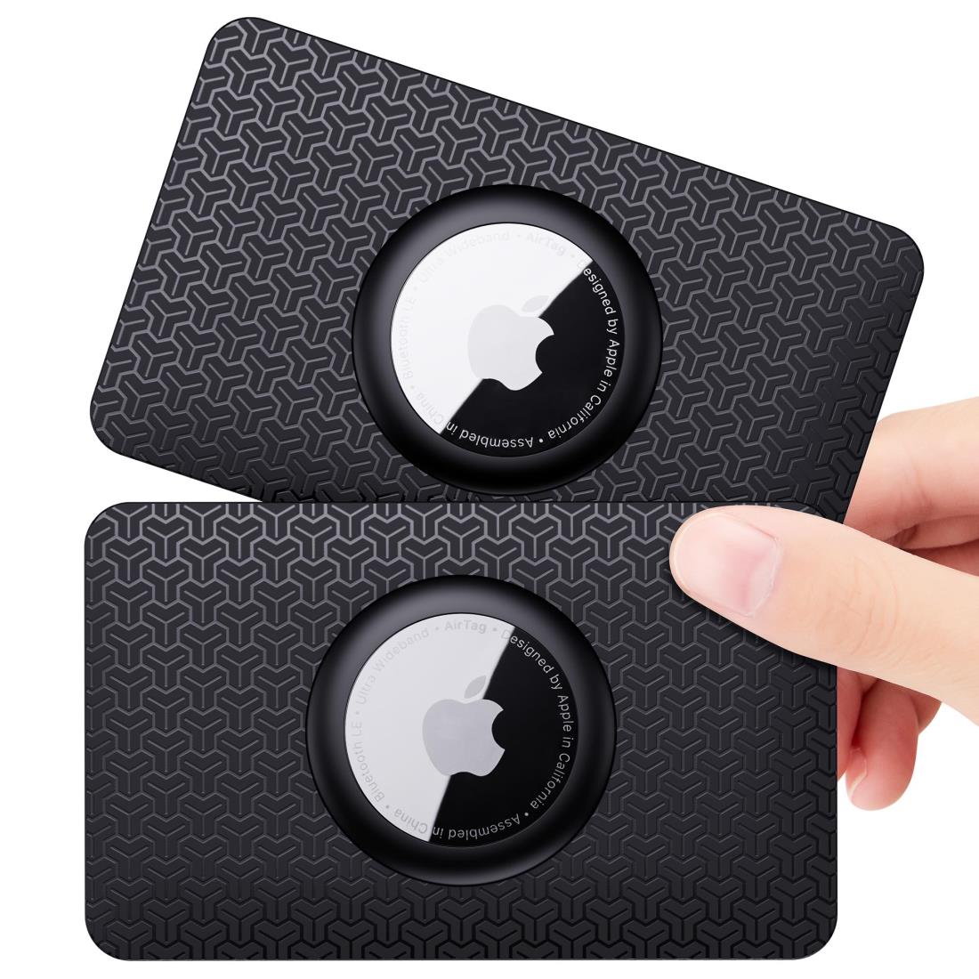 AirTagウォレットホルダースリムカードインサート用2個パック、柔軟な薄型Airtagウォレットカードケー..