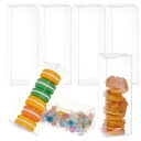 BENECREAT 30個PVC透明プラスチックケース 5x5x15cm 折り畳みボックス 防水 フィギュア入れ 小物入れ クリアギフトボックス 包装資材