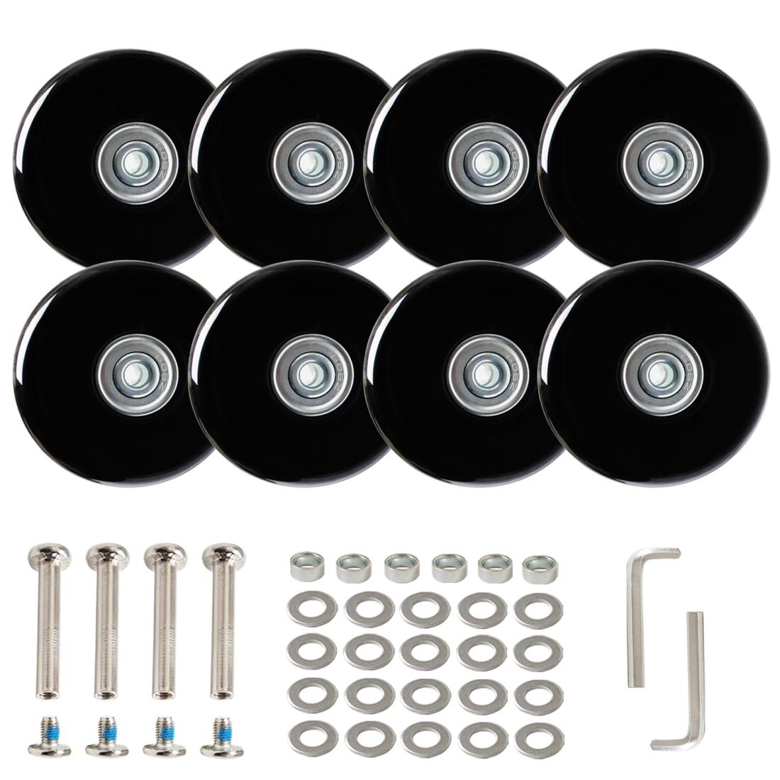 8個セット スーツケースタイヤ交換キット 静音車輪補修 キャスター 交換 修理キット キャリーバッグ ス..