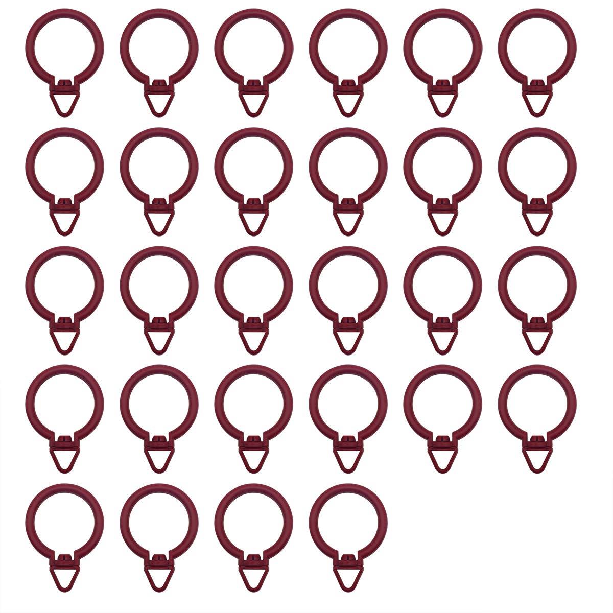 【C.M.】 スライドリング カーテン リング フック 内径33mm 360°回転でき 太めのポールにも適用 28個入..