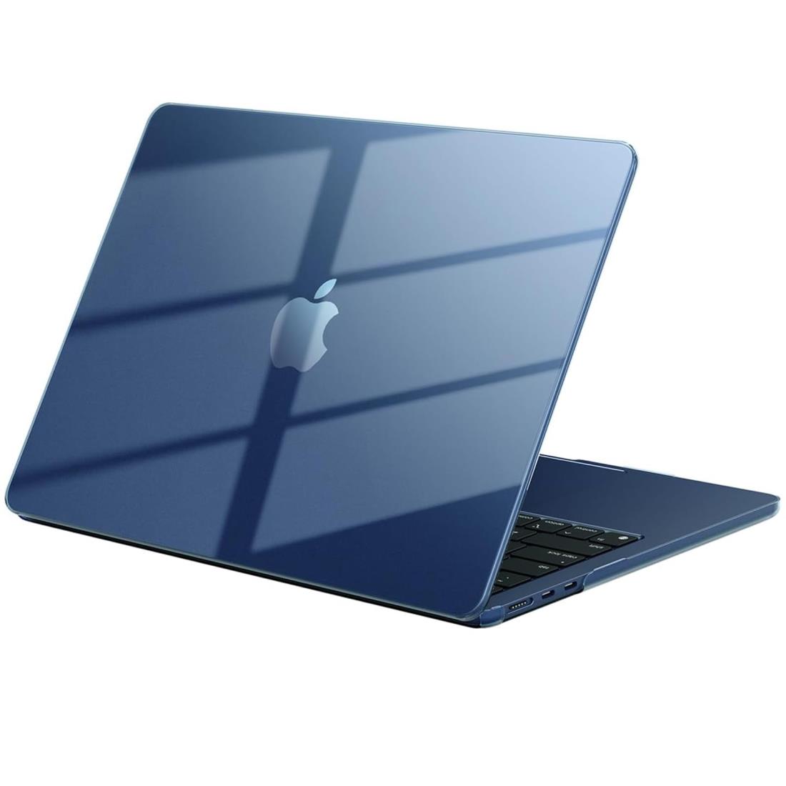 EooCoo対応 MacBook Air 13インチケース M4 M3 M2 チップ 付き 2025 2024 2022リリース A3240 A3113 A2681 カバー - クリスタルミッドナイトクリア