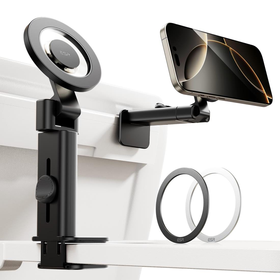 ESR MagSafe スタンド 飛行機スマホホルダー 旅行 便利グッズ スマホスタンド クリップ式 スマホ固定ア..