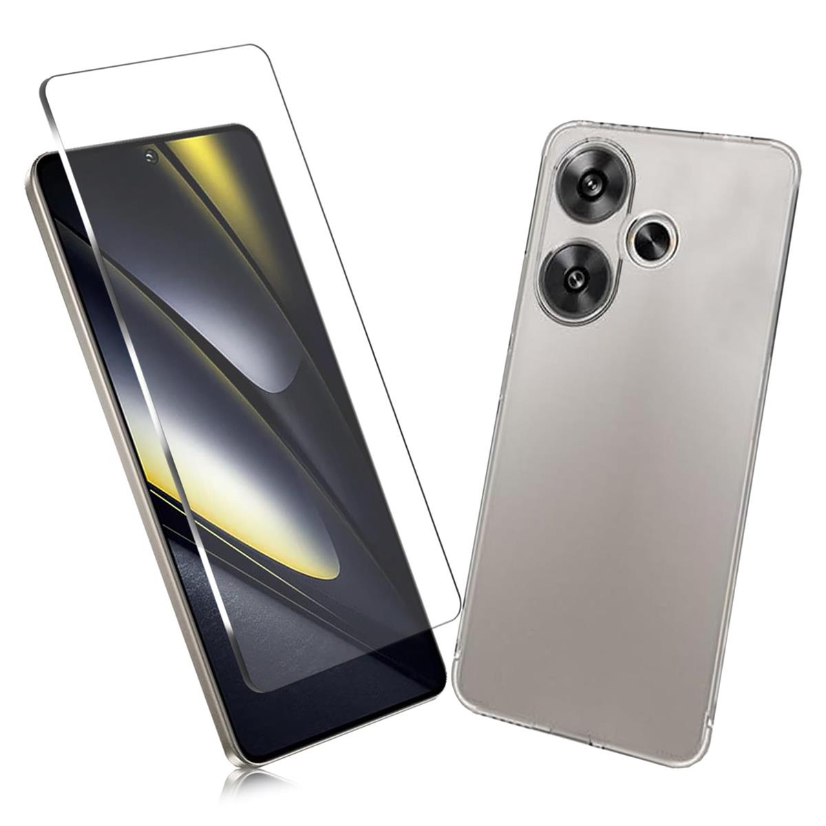 【対応機種】セット内容 ：FOR Xiaomi POCO F6 用の 強化ガラスフィルム*1枚+クリアケース*1。 画面部分表面硬度9Hのガラスフィルムで、万が一フィルムが破損した場合でも、ガラスが飛び散らず張り付いた状態になります。【透明度】：超薄、光の透過率、画面に最高レベルの保護を施しながら、保護フィルム自体の存在感を感じさせません、上品でエレガントな印象を与えます。【高品質】スムーズに操作する事ができます。フィルムの表面はハードコート加工、オイルコーティング加工、スムースタッチ加工といった様々な特殊加工を組み合わせ油分やほこり・指紋に対しての抵抗力が非常に強くなりました。 密着して違和感がなし一体感がすごく格好いいです 各ボタンの操作性能もを考慮した最も精巧な設計になっております。ガラスが持つ光収集作用でより明るく鮮明な可視効果も。【安全性】： のためラスフィルムよる吸着性で気泡が入りにくい、フィルム貼りが苦手という方にもご安心ください。飛び散り防止加工、万が一破損する場合にもほとんど飛び散らなく。シェルと極薄なので、で複雑な取り付けがなく、衝撃からスマートフォンを保護することができ、手に持って持ち運ぶことも安全＆便利です。長く持っても手が疲れる感じもありません。まるでケースを付けていないかのような質感。スタイリッシュなだけでなく、落下・傷・衝撃から本体を保護し、お使いのデバイスの内蔵ワイヤレス充電もサポートしています。【取り外し易い】クリアケース はとても柔軟なので、大人でも子供でも老人でも着脱簡単。スマホへの擦り傷も防止できます。ストラップ付，きで出かける時や旅の時でも携帯便利になります。【対応機種】セット内容 ：FOR Xiaomi POCO F6 用の 強化ガラスフィルム*1枚+クリアケース*1。 画面部分表面硬度9Hのガラスフィルムで、万が一フィルムが破損した場合でも、ガラスが飛び散らず張り付いた状態になります。 【透明度】：超薄、光の透過率、画面に最高レベルの保護を施しながら、保護フィルム自体の存在感を感じさせません、上品でエレガントな印象を与えます。 【高品質】スムーズに操作する事ができます。フィルムの表面はハードコート加工、オイルコーティング加工、スムースタッチ加工といった様々な特殊加工を組み合わせ油分やほこり・指紋に対しての抵抗力が非常に強くなりました。 密着して違和感がなし一体感がすごく格好いいです 各ボタンの操作性能もを考慮した最も精巧な設計になっております。ガラスが持つ光収集作用でより明るく鮮明な可視効果も。 【安全性】： のためラスフィルムよる吸着性で気泡が入りにくい、フィルム貼りが苦手という方にもご安心ください。飛び散り防止加工、万が一破損する場合にもほとんど飛び散らなく。シェルと極薄なので、で複雑な取り付けがなく、衝撃からスマートフォンを保護することができ、手に持って持ち運ぶことも安全＆便利です。長く持っても手が疲れる感じもありません。まるでケースを付けていないかのような質感。スタイリッシュなだけでなく、落下・傷・衝撃から本体を保護し、お使いのデバイスの内蔵ワイヤレス充電もサポートしています。 【取り外し易い】クリアケース はとても柔軟なので、大人でも子供でも老人でも着脱簡単。スマホへの擦り傷も防止できます。ストラップ付，きで出かける時や旅の時でも携帯便利になります。