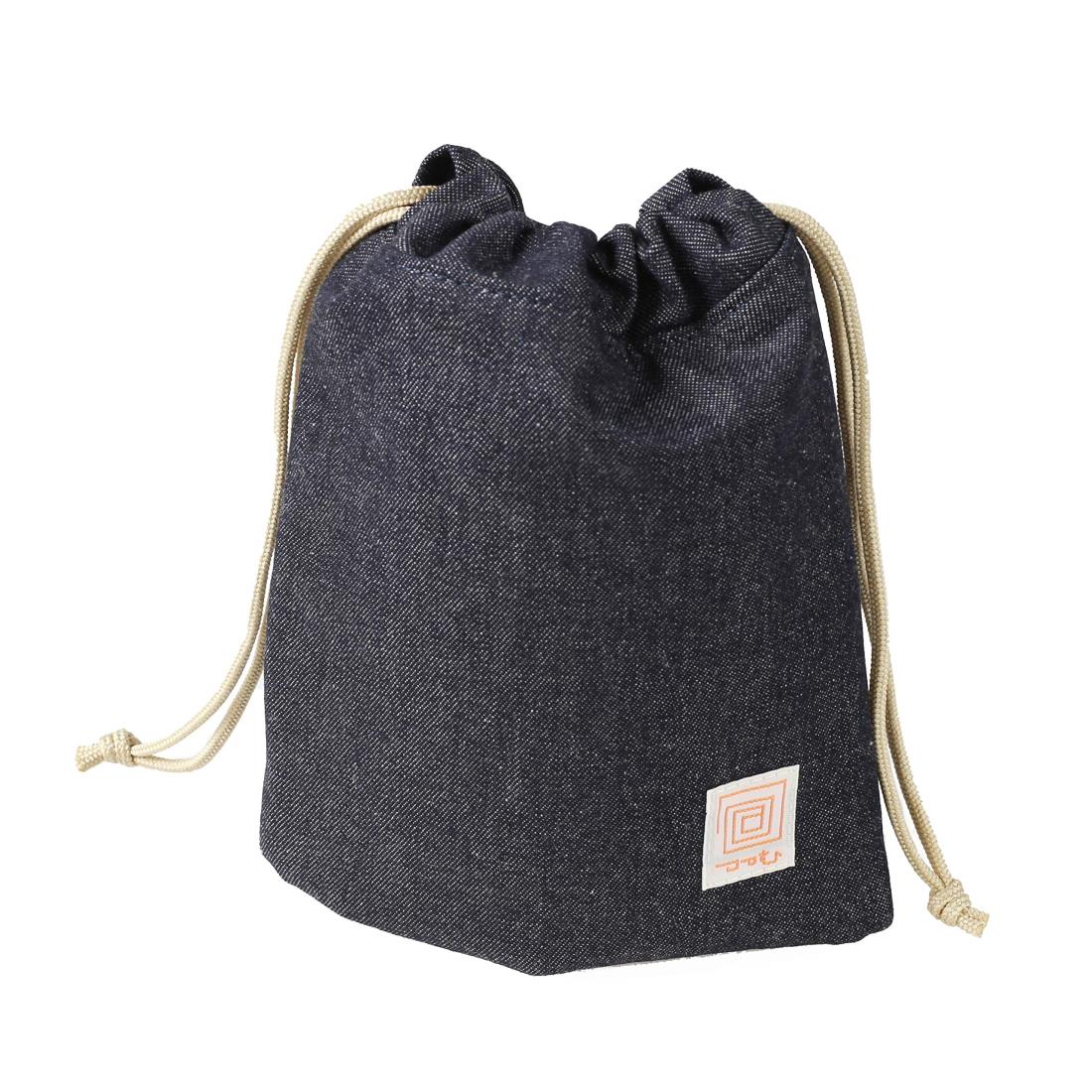 Kenko 汎用ポーチ 包 巾着ポーチ Mサイズ プレミアムデニム 734292