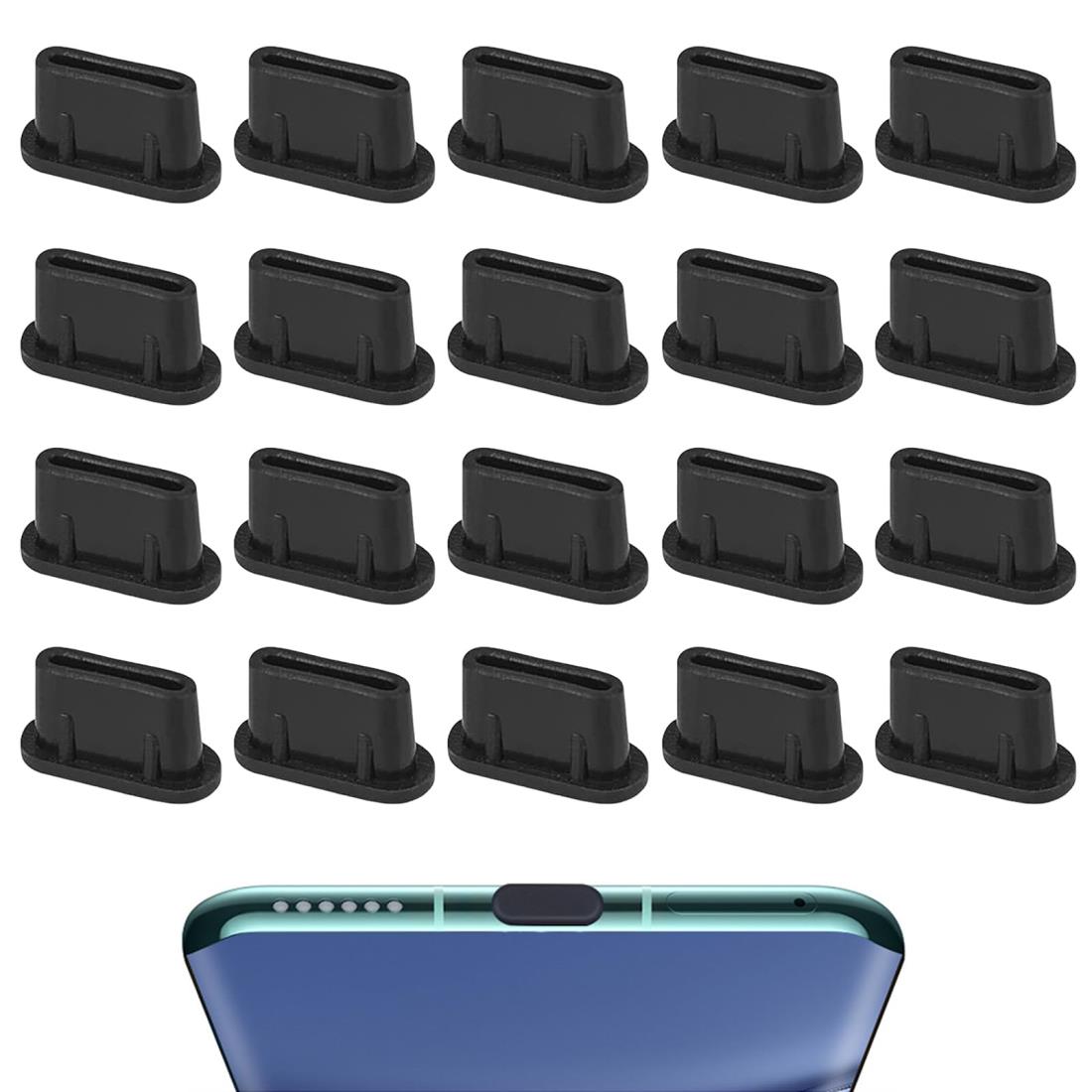 LIANHATA 防塵保護カバー USB Type-Cポート TPUタイプ 充電穴 キャップ シリコン蓋 コネクタカバー 携帯Type C 端子 防水 防錆 防塵カバー (20個)