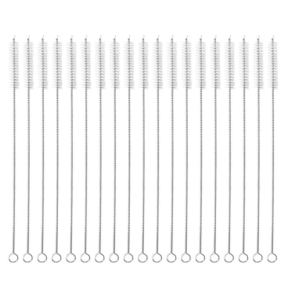 LOYELEY ストローブラシ 175mm 20本 洗浄ブラシ 哺乳瓶ブラシ 極細 ステンレス製 再利用可能 飲用スト..