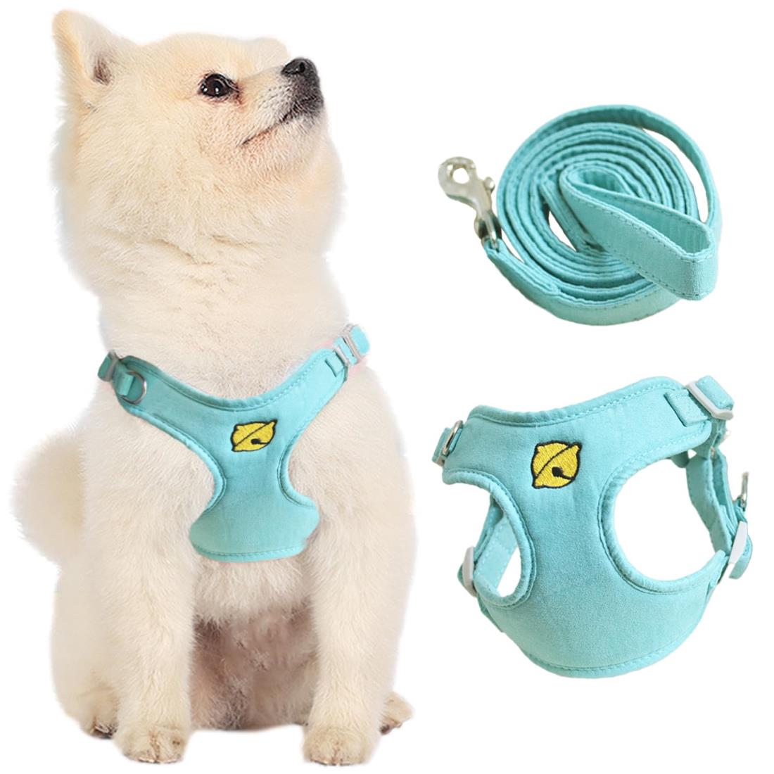 KUVEELA PET ペット用ハーネス＆リードセット 犬 ハーネス 犬のリード ドッグウエア 胴輪 調節可能 お..