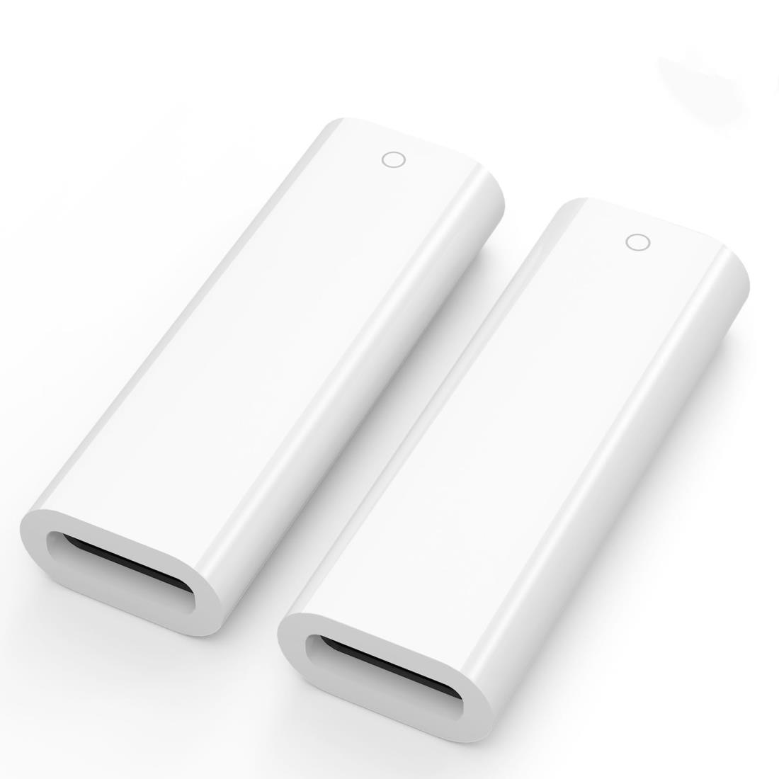 MACLE USB-C - 対応Apple Pencilアダプタ iPad第10世代対応 純正代用 対応Apple Pencil 第1世代 充電とBluetoothペアリング可能 対応アップルペンシル 充電アダプタ iPencil 第1世代 変換アダプター 対応ライトニング to Type-C 変換コネクタ 予備 白い2個 適格請求書発行可