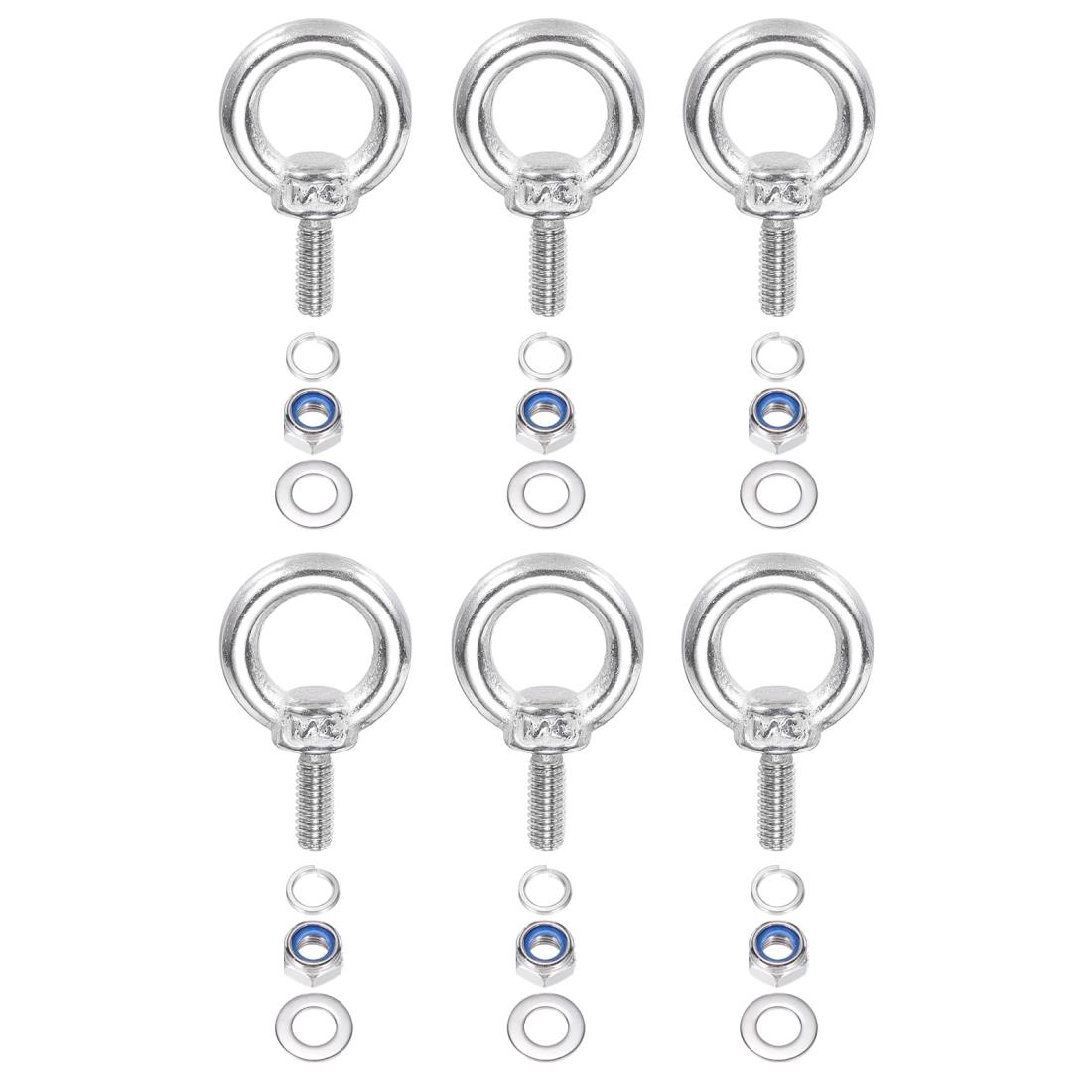 PATIKIL M4 x 10mm եƥ󥰥ܥ 6ĥå 304ƥ쥹եƥ󥰥դåɥܥ ʥåȤȥå㡼...