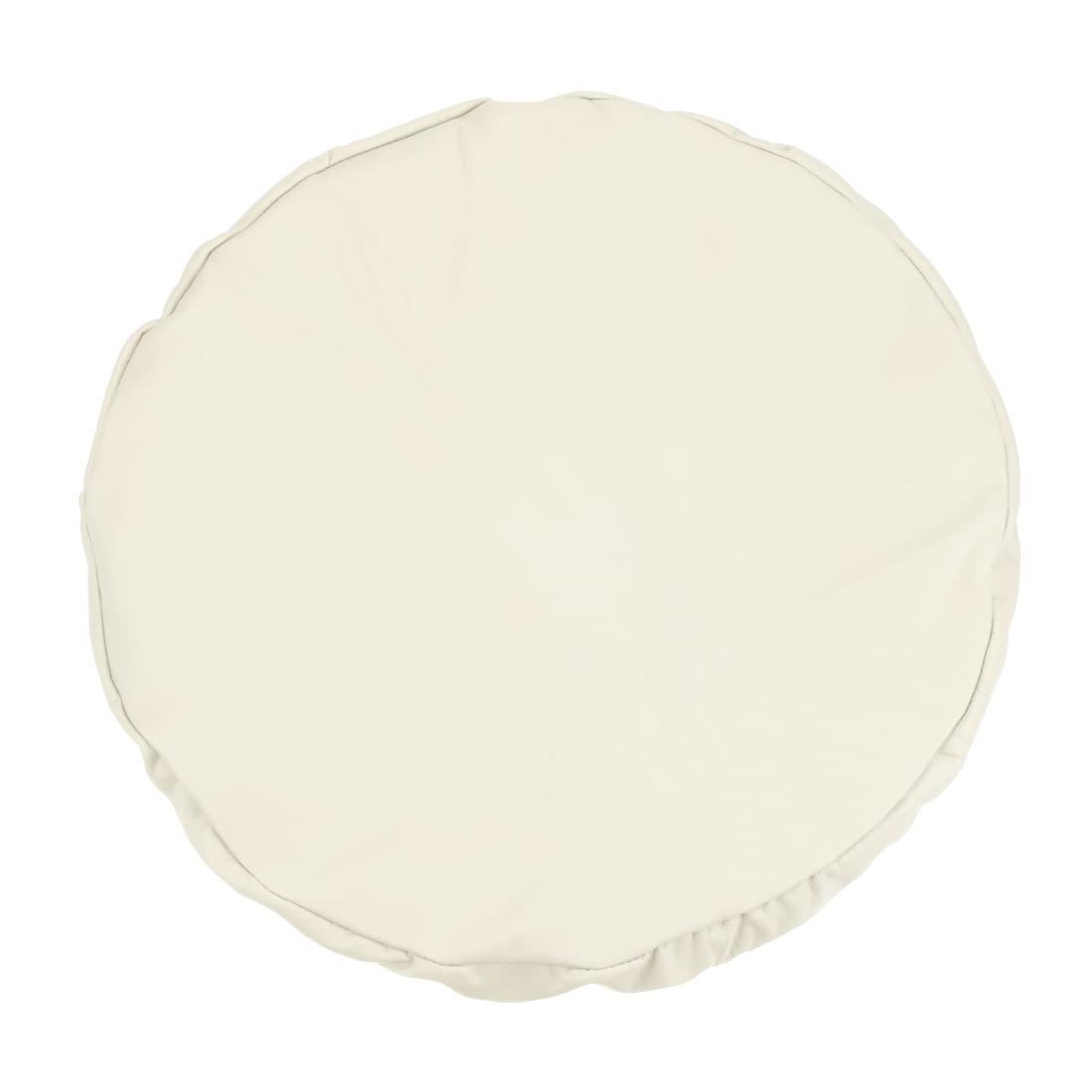 PATIKIL ラウンドバースツールカバー PUレザー ウォッシャブル 弾性 スツールクッションカバー 直径305 mm-356 mmの椅子用 ベージュ