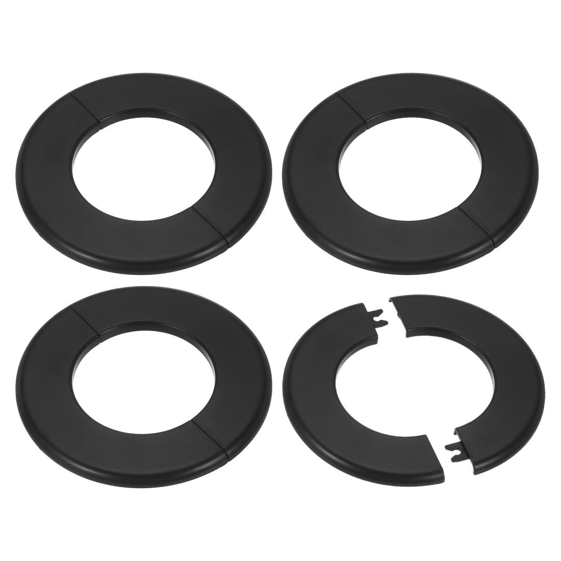 PATIKIL ウォールキャップ エアコン配管カバー 穴塞ぎ ウォールパネル ドレンキャップ 水管蛇口装飾用 78mm 4個 黒