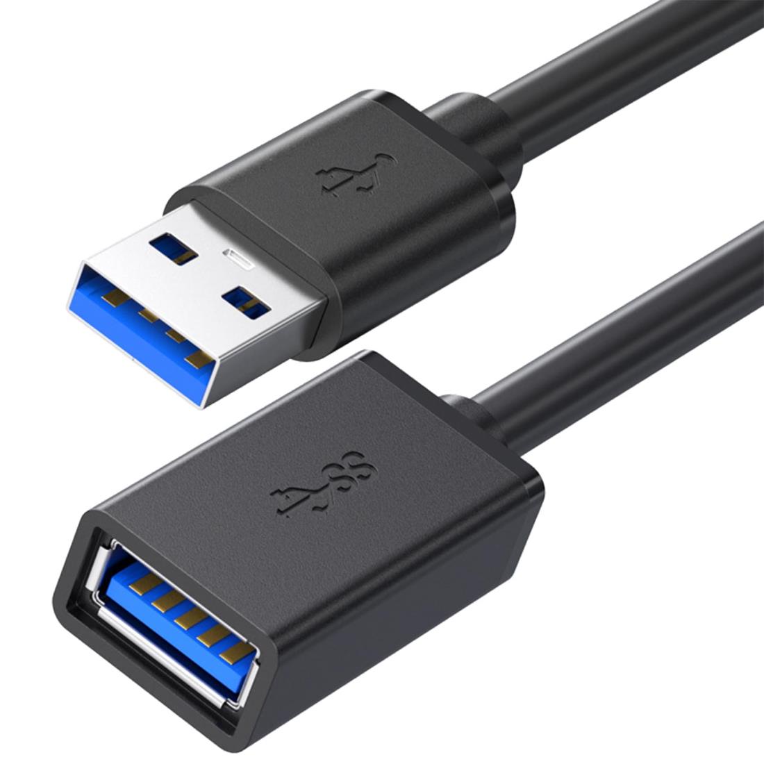 USB 延長 ケーブル USB3.0 A-A型 拡張 ケーブル（オス-メス）高速データ転送 1m ブラック 互換ノートパソコン キーボード マウス プリンタ スキャナ デジタルカメラ ゲームコントローラなど
