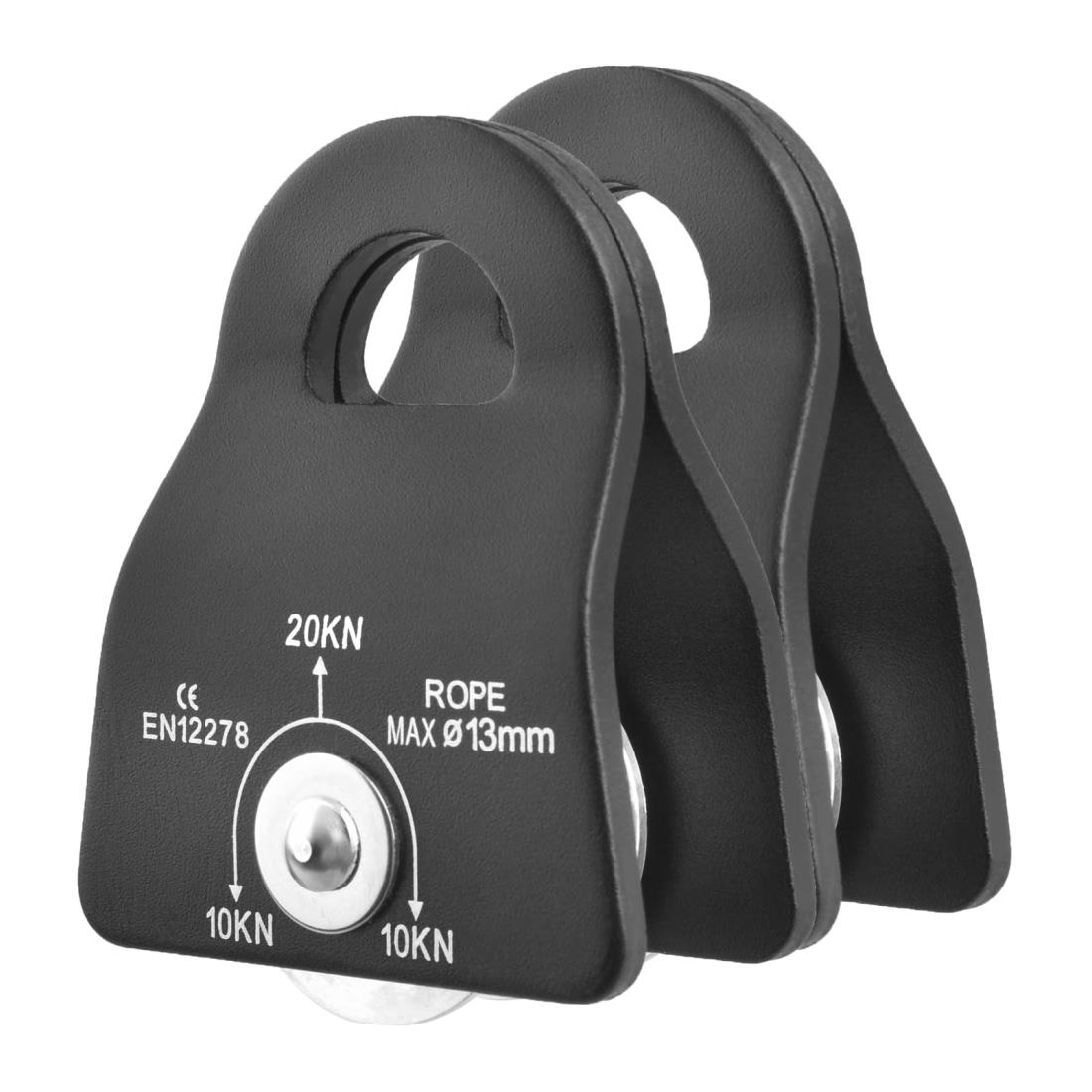 TRIWONDER 20kN クライミング プーリー マイクロ シングルプーリー ローププーリー 固定型 滑車 ワーク..