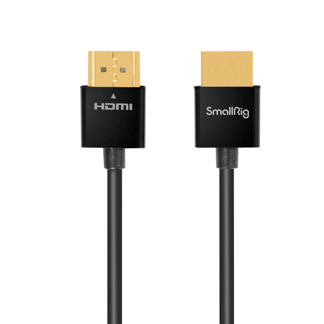 SmallRig HDMI ケーブル 極細 薄型 プロビデオ用 Full HDMI to Full HDMI ケーブル (35cm)-2956B