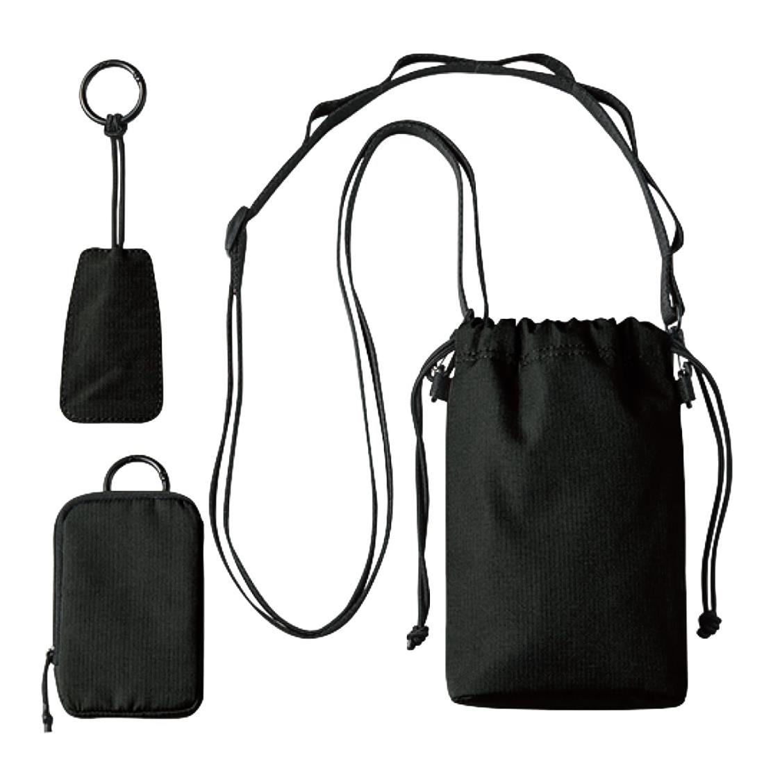 エレコム スマートポーチ スマホ ポーチ ループ付き カードポーチ キーケース ブラック P-CLSPL01BK