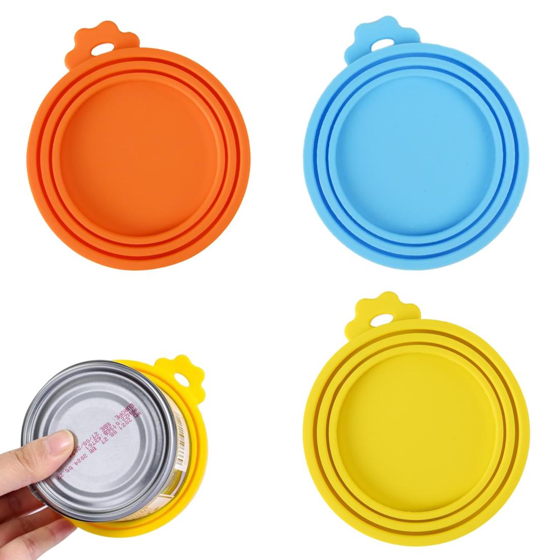 サムコス ペット用 缶詰の蓋 シリカゲル缶カバー 密封容器 犬缶/猫缶用 保存用 密閉缶詰蓋 多様なサイ..