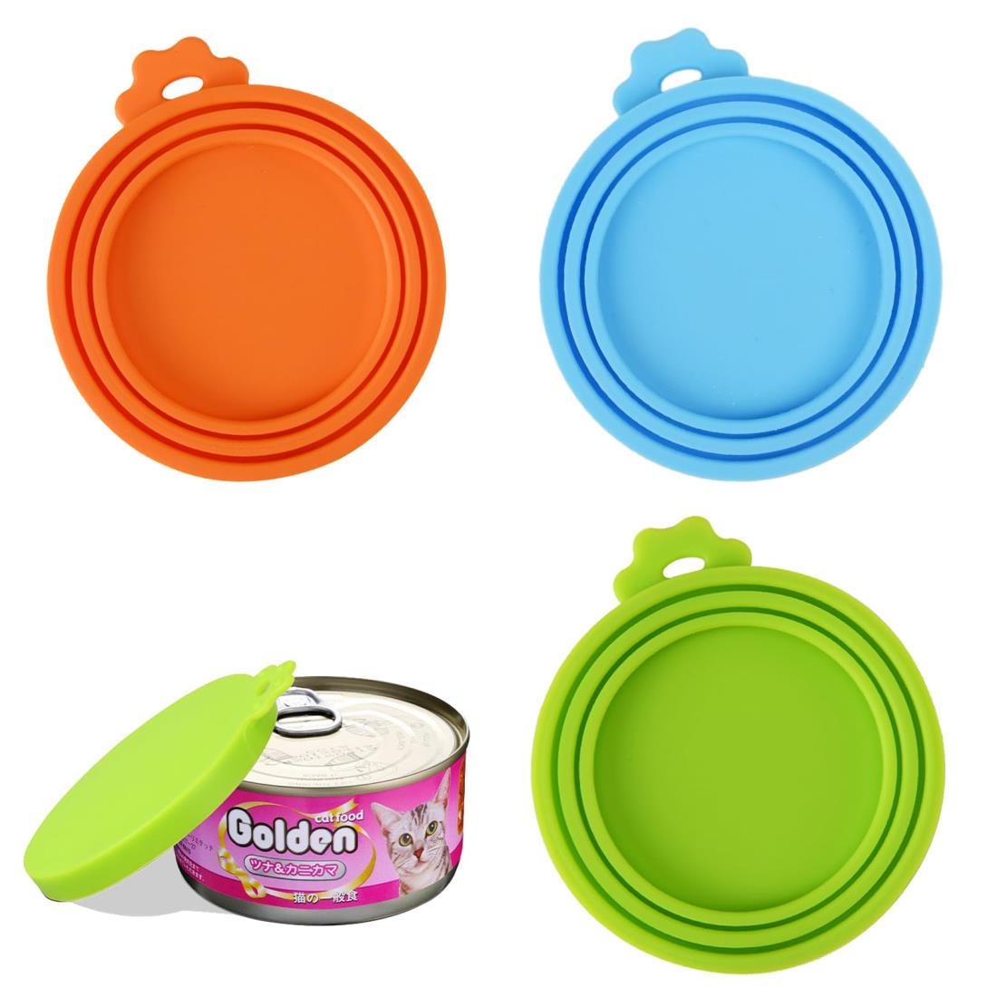 サムコス ペット用 缶詰の蓋 シリカゲル缶カバー 密封容器 犬缶/猫缶用 保存用 密閉缶詰蓋 多様なサイ..