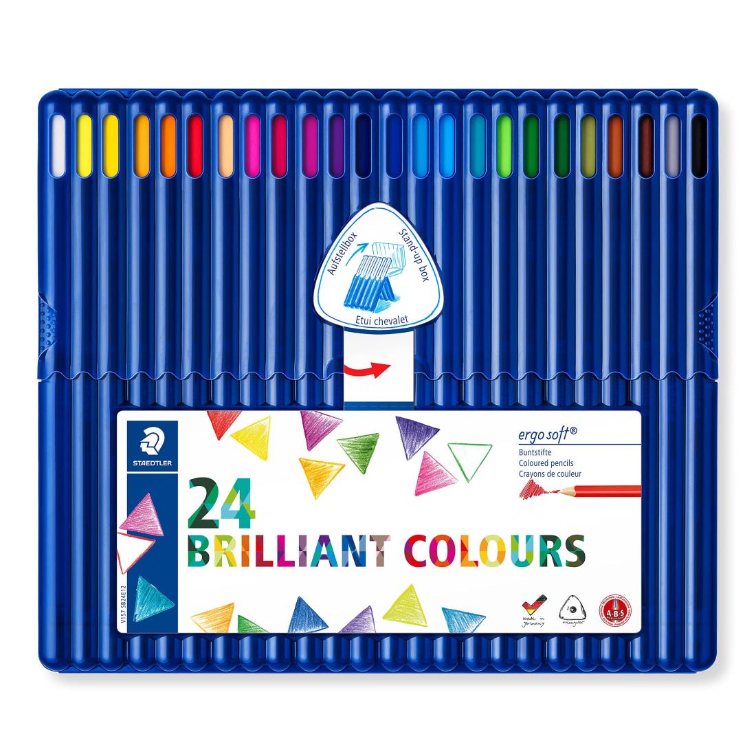 ステッドラー(STAEDTLER) 色鉛筆 24色 三角軸 油性色鉛筆 エルゴソフト 157 SB24 ail-shops2-10039598 AILショップ パッケージ画像