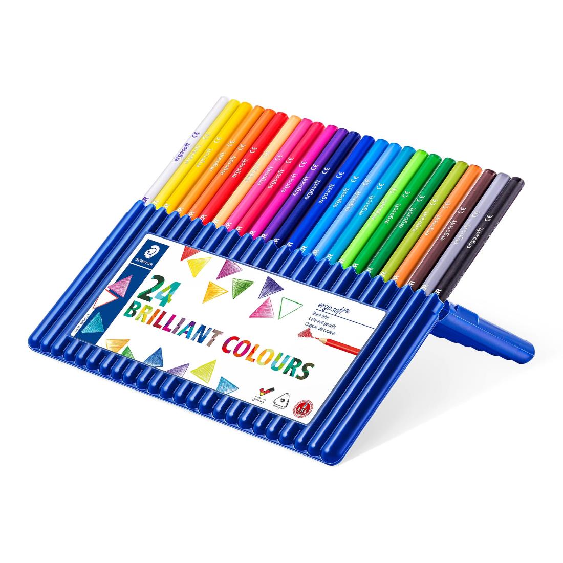 ステッドラー(STAEDTLER) 色鉛筆 24色 三角軸 油性色鉛筆 エルゴソフト 157 SB24 ail-shops2-10039598 AILショップ サンプル画像2