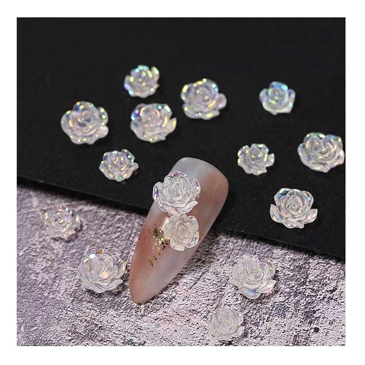 ネイルパーツ カメリア 100個セット 3D 立体 椿 ネイ