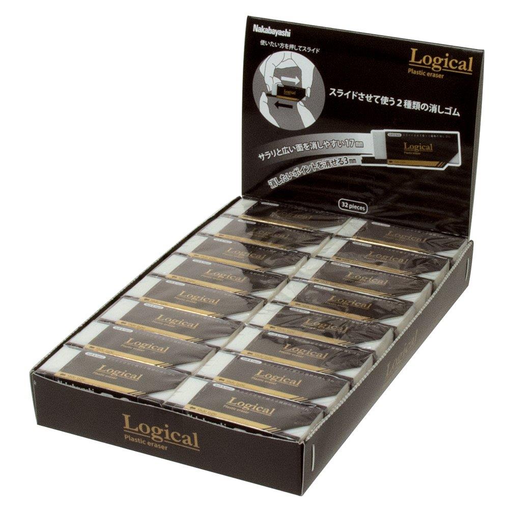 ナカバヤシ ロジカル 消しゴム スライドタイプ 32個セット ERA-M001-32P
