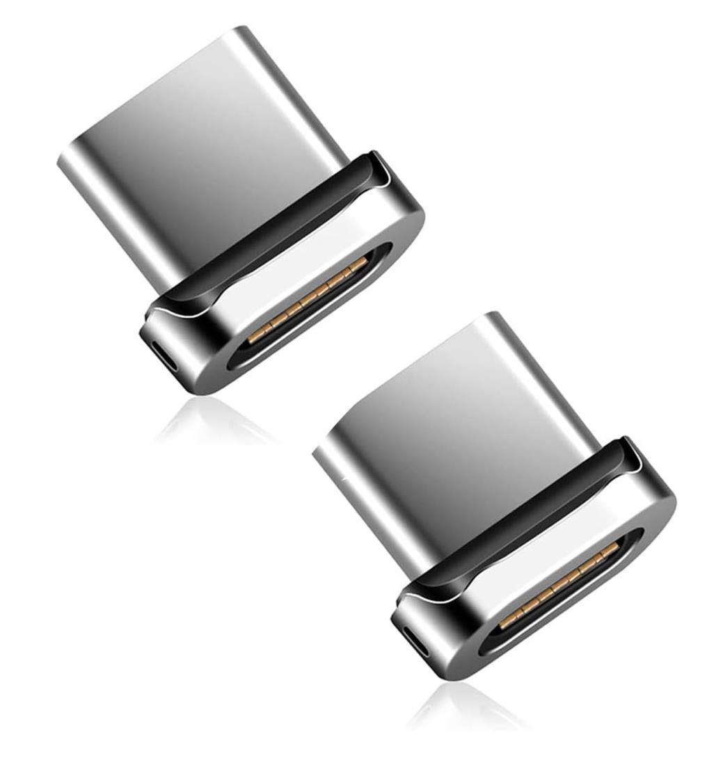 マグネット TYPE-C 変換アダプタ専用 PD端子 2個セット 【 USB3.1 40Gbps PD100W 4K/60Hz】24ピン Thunderbolt3 For MacBok Pro/Air/Pad Pro/他のUSB Cデバイス対応