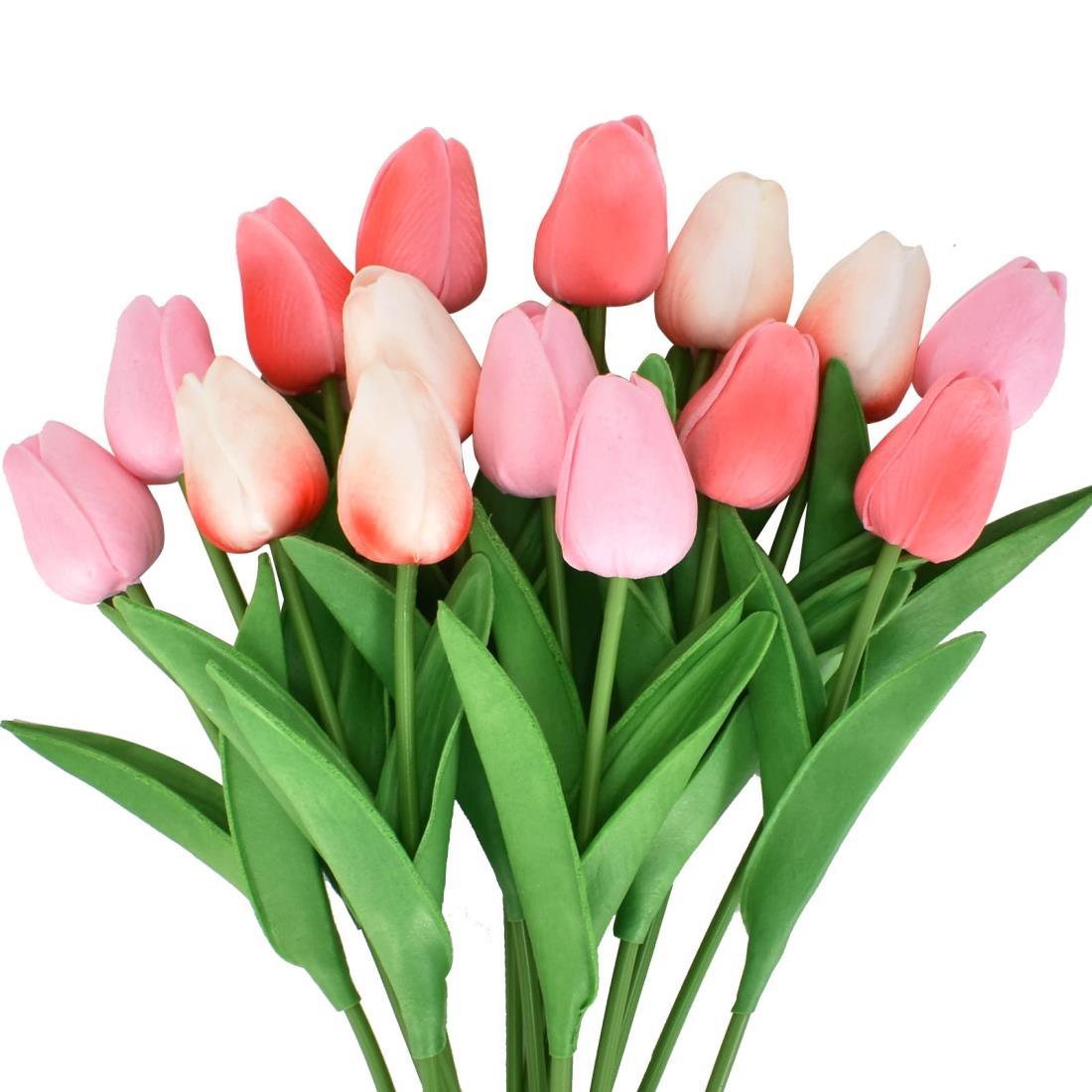 造花 チューリップ ピンク チューリップ 花束 造花 アートフラワー リアルタッチ チューリップ 花瓶 造花 チューリップ 装飾用 お祝いに 結婚式 誕生日 卒業式 母の日 リビング ベランダ 玄関 喫茶店 撮影