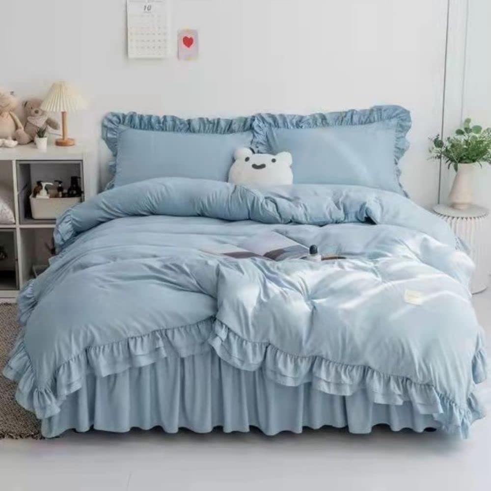 布団カバー シングル セミダブル ダブル 3/4点セット 布団カバー セット フリル 姫風 可愛い 掛け布団..
