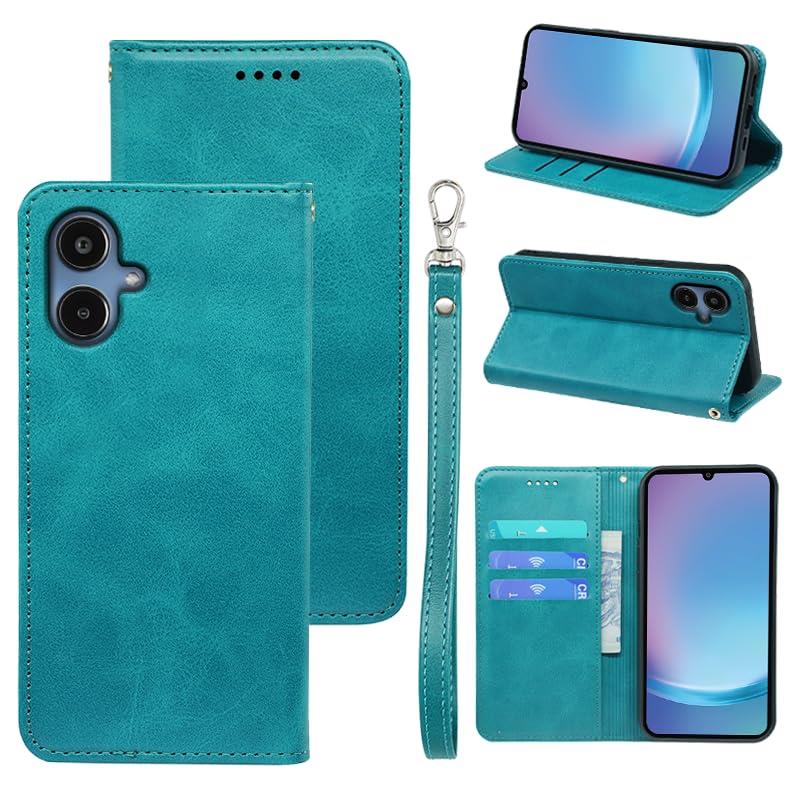 適用 Galaxy A25 5G ケース 手帳型 ギャラクシーA25 5G SC-53F SCG33 用 手帳型ケース スマホケース カバー 手帳型 PUレザー カード収納 財布型 耐衝撃 ケース マグネット スタンド機能付き 5色(Galaxy A25 5G SCG33 SC-53F 用 ケース 手帳型) (グリーン)