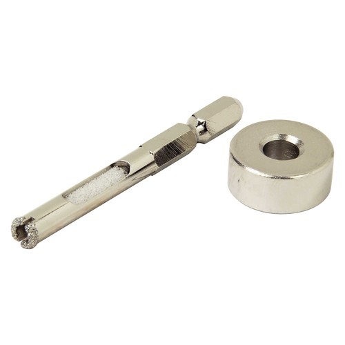 サイズ:7.0mm 使用機種:インパクトドライバー 最適回転速度:1000~3000min-1 材質:特殊鋼 セット内容:コアドリル、ガイドリング、リング固定用両面テープ、湿式用スポンジ