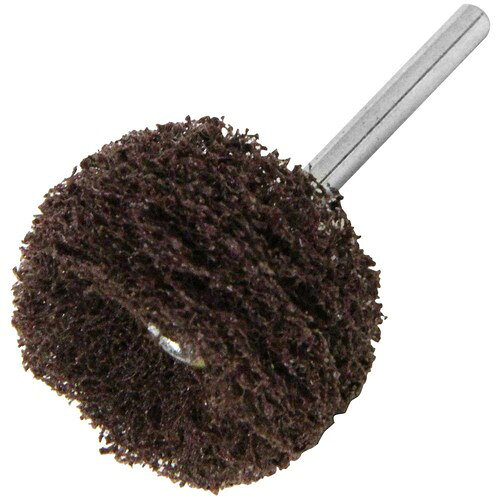 軸径:3mm 外径:25mm 粒度:180 最高使用回転数:15000min-1 ヘッド部:研磨不織布、軸:鉄
