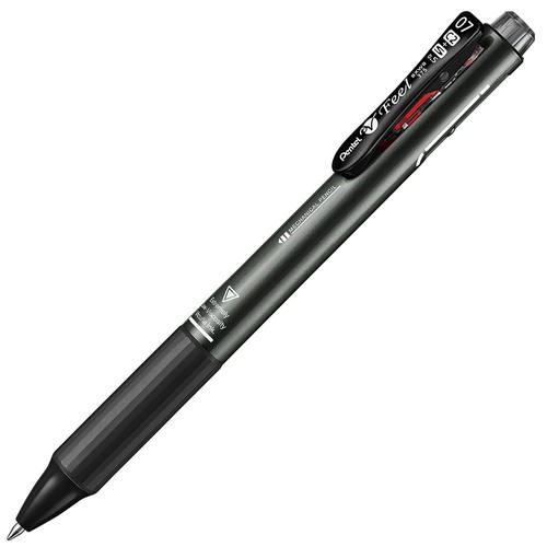 2+S2色(黒・赤)ボールペン0.7mm+シャープペン0.5mm インキ疲れにくい書き味を実現するなめらかな超低粘度インキ「ビクーニャインキ」搭載/黒インキ インキ特長書いた瞬間を鮮やかにする潤滑剤を配合/書いた筆跡がキレイに見える高濃度な色設計 クリップ特長厚みのある書類にもガッシリ挟めるコイルスプリング使用バインダー構造クリップ サイズ19×15×149mm/重量13g