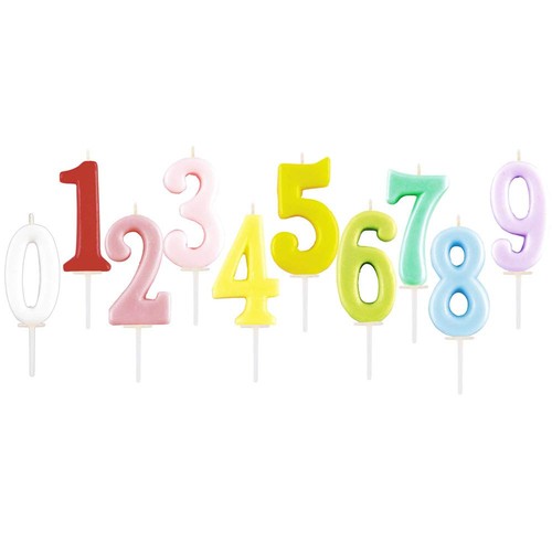 サイズ:0=1.2×2.4×7.2cm 1=1.2×1.8×6.8cm 2=1.1×2.3×6.8cm 3=1.1×2.2×6.9cm 4=1.1×2.5×6.8cm 5=1.1×2.4×6.9cm 6=1.1×2.3×6.9cm 7=1.2×2.3×7cm 8=1.2×2.3×6.9cm 9=1.1×2.2×6.8cm 素材・材質:パラフィン 生産国:中国 セット内容:0~9までのキャンドル10個セット
