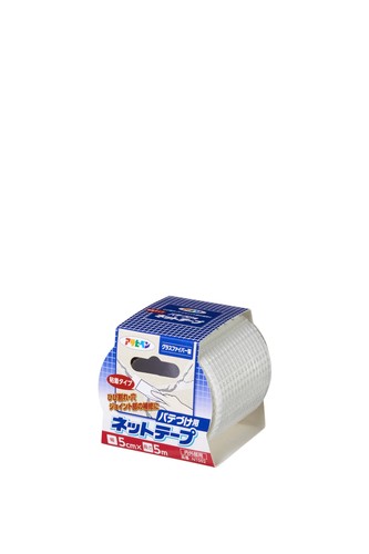 アサヒペン 壁穴補修テープ パテづけ用ネットテープ 幅5cm×長さ5m NT002 グラスファイバー製 粘着タイプ ひび割れ 補…