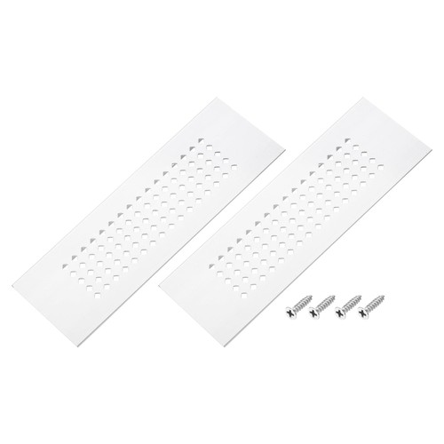 PATIKIL 換気口 50x150 mm ベントカバー ネジ付き アルミグリル エアベントカバー ...