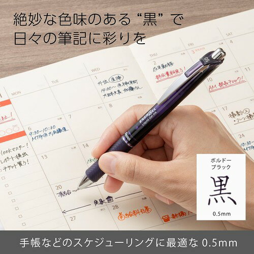 ぺんてる ボールペン ゲルインキ エナージェル ノック式 0.5mm 0 BLN75A2-VA ボル...