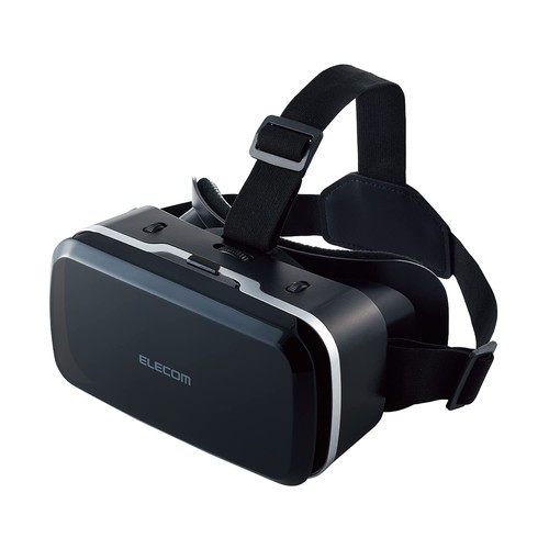 VRコンテンツ再生中に周囲を見渡すと、頭の動きに合わせて視界が360度動き、まるで自分がコンテンツの中にいるかのような仮想体験が楽しめます。 左右の目の幅に合わせて見やすい位置に調節ができる超ワイド目幅調節機構を搭載しています。また、細かく焦点距離の調節ができるピント調節機構も搭載しています。 広い開口部設計により、眼鏡を装着した状態でも使用可能です。※幅142mm以内。眼鏡の大きさ・形状によっては使用できない場合があります。 アジャスター付きの調節可能なヘッドバンドを採用し、フィット感が向上しています。