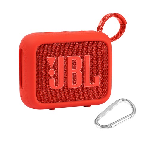 (ケースのみ)JBL GO4 Bluetoothスピーカー 保護収納シリコンケース ポータブル,レッド‐co2CREA