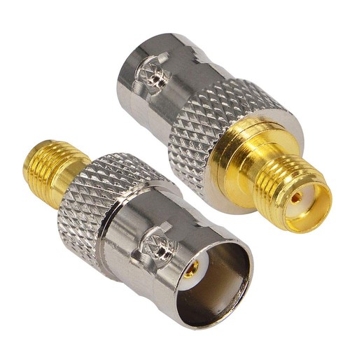leeyovk BNC - SMA 変換コネクタ BNC メス - SMA メス アダプタ SMA-J から BNC-J ...