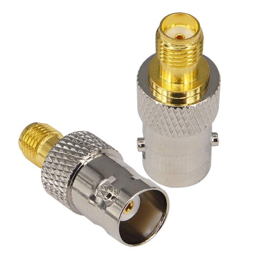 leeyovk BNC - SMA 変換コネクタ BNC メス - SMA メス アダプタ SMA-J から BNC-J ...