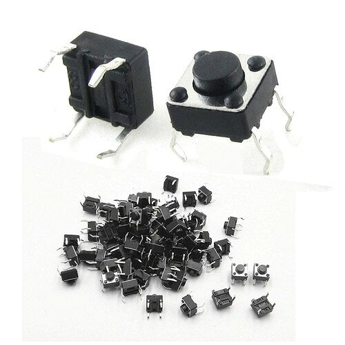 寸法:6x6x4.3mm / 0.24x0.24x0.47インチ ボタン直径:3.5mm / 0.14inch 耐電圧:AC250V 定格負荷:DC12V 50mA 電子製品、家庭用またはオフィス用機器、音響機器、デジタル製品などの分野で使用されます