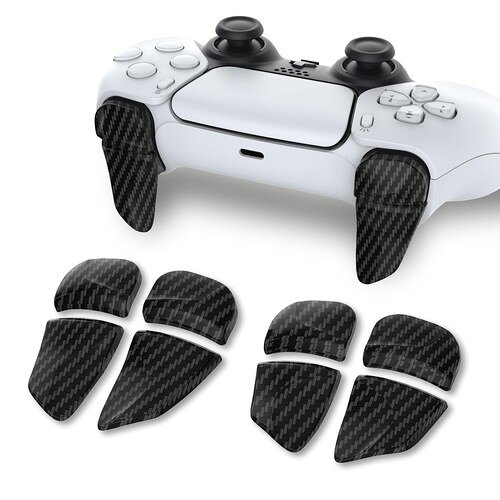 カスタムトリガーエクステンダーは、ps5対応用やps5 edge対応用やps portal対応用に特別に設計されており、コントローラーに触り心地を追加し、異なるゲーム体験を感じられています ショルダーボタンを押すことが簡単になりまして、ボタンのレスポンスを強化させます 手が大きい方に最適で、指をらくにします。人間工学に基づいたトリガーグリップは、長時間ゲームプレイをしても快適です パッケージにはps5コントローラーに対応用2ペアのL1R1L2R2バンパーとトリガーエクステンダーが含まれて、L1R1エクステンダーには2つの厚さがあり、L2R2エクステンダーには2つの長さがあります。ニーズによって、対応するトリガーアジャスターが選択できます 取り付けが簡単で、粘着テープが必要です。非常にしっかりしているので、落ちずにトリガーエクステンダーをクリックするのはらくします。Youtubeで「PlayVital Bumper Trigger Extenders for ps5」と検索して、使用方法をご覧ください
