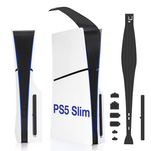 PS5 Slim専用・完璧なフィット感新型PS5 Slim(CFI-2000シリーズ)の流線型ボディに合わせて精密に設計された専用防塵キットです。ディスクドライブ搭載版、デジタル・エディションの両方に対応。コンソールのスタイリッシュな外観を損なうことなく、隙間なくぴったりとフィットし、内部への異物侵入をシャットアウトします。 高品質メッシュ素材・排熱と防塵の両立通気性に優れた特殊な網状素材を採用。ホコリ、糸くず、ペットの毛などを強力にキャッチしながら、冷却に必要なエアフローをしっかりと確保します。内部にホコリが溜まるのを防ぐことで、ファン騒音の軽減や熱暴走の予防に繋がり、大切なPS5 Slimの寿命を最大限に延ばします。 包括的なポート保護・360度フルガード吸気口用の防塵フィルターに加え、HDMI、USB、LAN、電源ポートなどの外部端子を保護する専用シリコンキャップがセットになっています。未使用のポートをゴミや酸化から守り、接続端子の接触不良を未然に防ぐことで、コンソールの清潔さと正常な機能を保ちます。 工具不要・跡が残らない簡単取付背面に粘着性素材を採用しており、工具を一切使わず数秒で取り付け可能です。精密なカットアウトにより、貼り付けるだけで設置完了。コンソール本体を傷つけることなく、取り外す際も粘着跡が残りにくい設計のため、将来的な売却(リセール)を検討している方にも最適です。 ペット飼育環境やリビング設置に最適特にペットを飼っているご家庭や、ホコリの立ちやすいリビング環境での使用におすすめです。フィルターは必要に応じて簡単に清掃でき、常に清潔なゲーミング環境を維持できます。メンテナンスの手間を大幅に減らし、安心して長時間のゲームセッションを楽しめる「愛機派」ゲーマー必携のアイテムです。