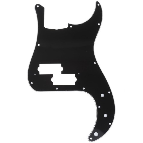 日本製 Fender Precision Bass 4弦 プレシジョンベース用、他のベースモデルに合わせたい場合は、このピックガードを改造する必要があります 13穴、ピックアップ取り付けネジ穴付き。トラスロッドノッチ プラスチック製、厚さ2.0-2.2mm(0.08-0.09インチ) 上部に二重層保護フィルム パッケージ内容:1個