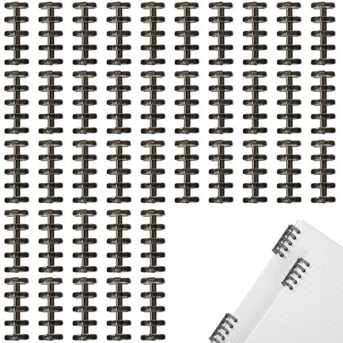 Chisafly ルーズリーフ リング バインダーリング 40点 収納ケース付き 5穴 穴径15mm 製本用とじ具 透明 a4 a5 b5 単語帳