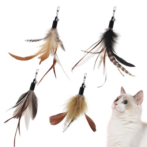 安全安心に遊べる天然鳥の羽根(4羽):ねこじゃらしの先端につけるおもちゃは6の原色の天然羽根、楽にできる羽単品のおもちゃ(羽のおもちゃ4セット)釣り竿なし 可愛いデザイン:多種類な羽、混ざり合って、ひらひらと動きます。猫ちゃんが楽しく遊ぶおもちゃです。 ストレス、運動不足解消:猫の好奇心の天性を呼び出し、室内外を問わず、楽しく遊べます。運動不足を改善して、猫の健康やストレス解消に役立ちます。猫ちゃんの大好物。 猫おもちゃ:猫ちゃんがうれしくなる原色の羽根おもちゃ、天然羽で着色がない、猫ちゃんに自然の羽を感じて本能の野生を呼び出し、総計4点用羽根おもちゃ。猫ちゃんが好きな羽根のおもちゃセットです 充実したアフターサポート:品質には自信がありますが、万が一不具合やご不明点があれば、迅速かつ丁寧に対応させていただきます。愛猫と飼い主様の笑顔を守るため、商品提供だけでなく安心の購入後サポートにも力を入れています。
