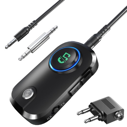 Ewin Bluetooth 5.3 トランスミッター レシーバー 3.5mm 19時間再生 2台同時接続 ...