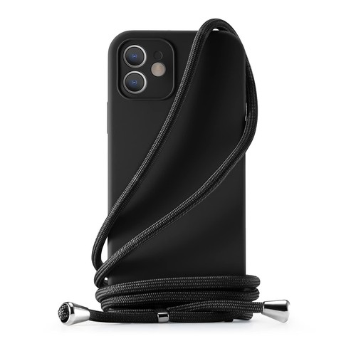 Handodo Apple iPhone 11Pro 用 ケース iPhone 11Pro カバー ネック ショルダー ストラップ付き スマホ シリコン カバー 紐付き 斜めがけ 織りストラップ付き 調節可能なショルダー クロスボディ ネック