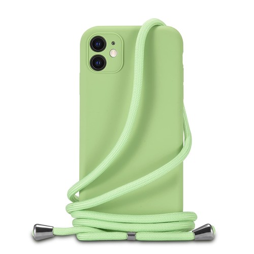 Handodo Apple iPhone 11 用 ケース iPhone 11 カバー ネック ショルダー ストラップ付き スマホ シリコン カバー 紐付き 斜めがけ 織りストラップ付き 調節可能なショルダー クロスボディ ネックレス